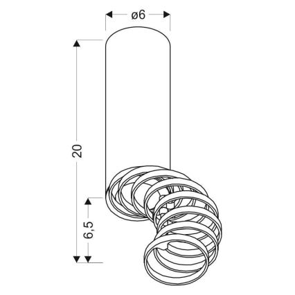 Faretto TUBA 1xGU10/15W/230V bianco/rame