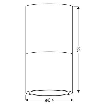 Faretto TUBA 1xGU10/15W/230V grigio/bianco