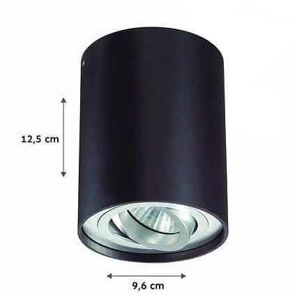 Faretto TUBA 1xGU10/50W/230V nero