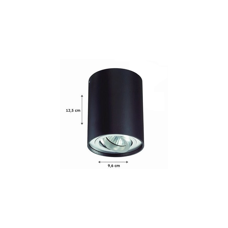 Faretto TUBA 1xGU10/50W/230V nero