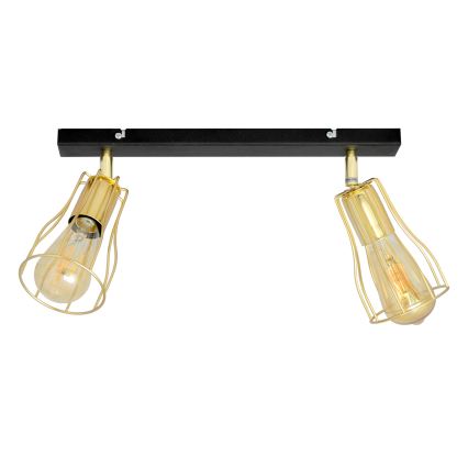 Faretto TUBE 2xE27/15W/230V oro/nero