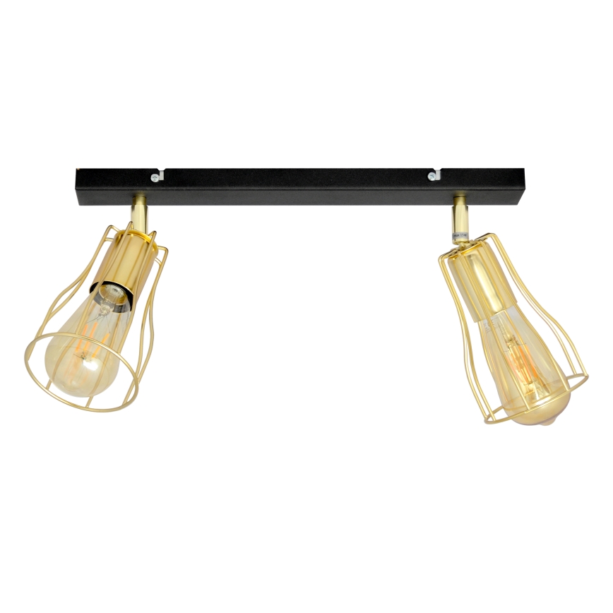 Faretto TUBE 2xE27/15W/230V oro/nero
