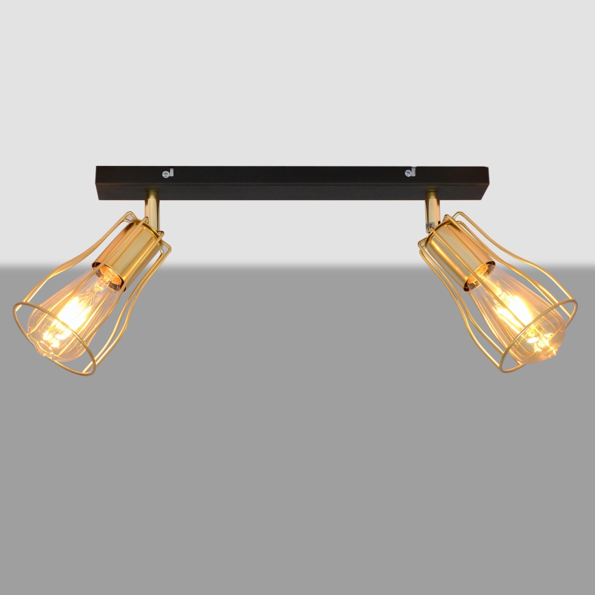 Faretto TUBE 2xE27/15W/230V oro/nero