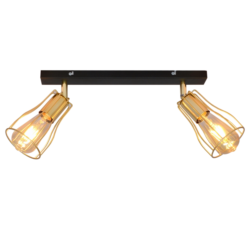 Faretto TUBE 2xE27/15W/230V oro/nero