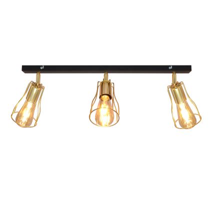 Faretto TUBE 3xE27/15W/230V oro/nero