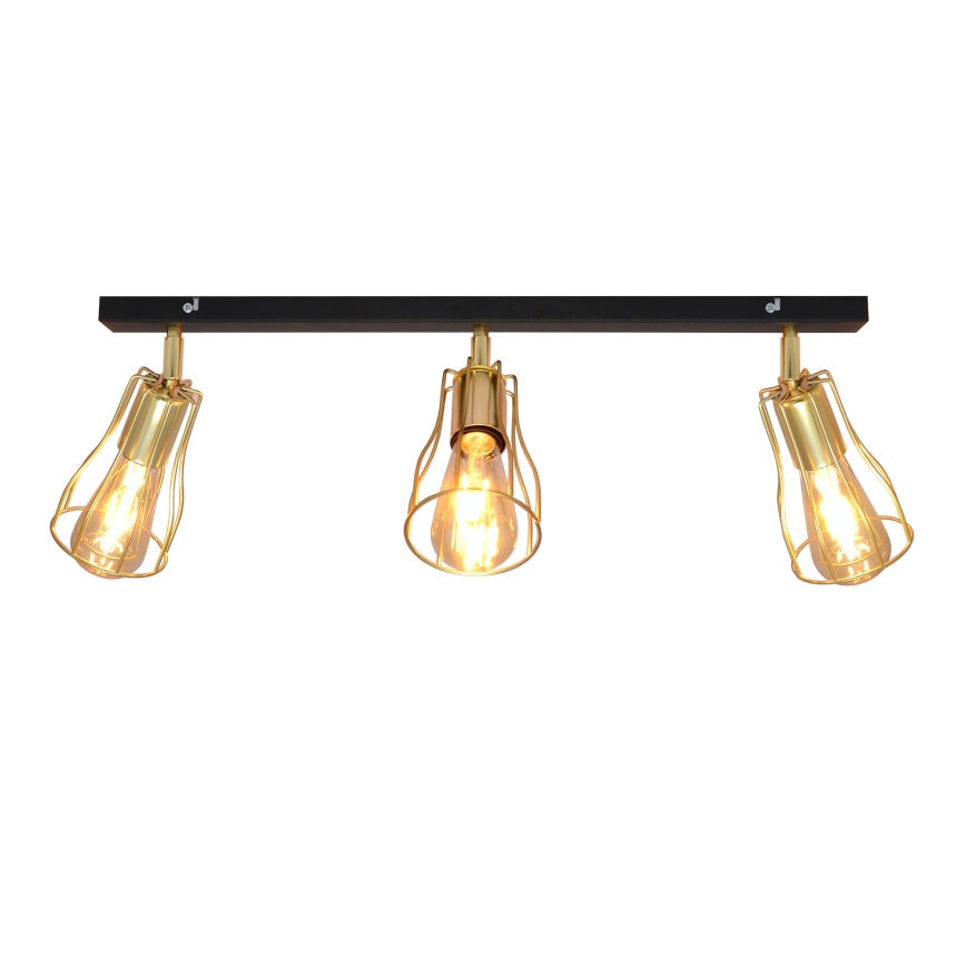 Faretto TUBE 3xE27/15W/230V oro/nero