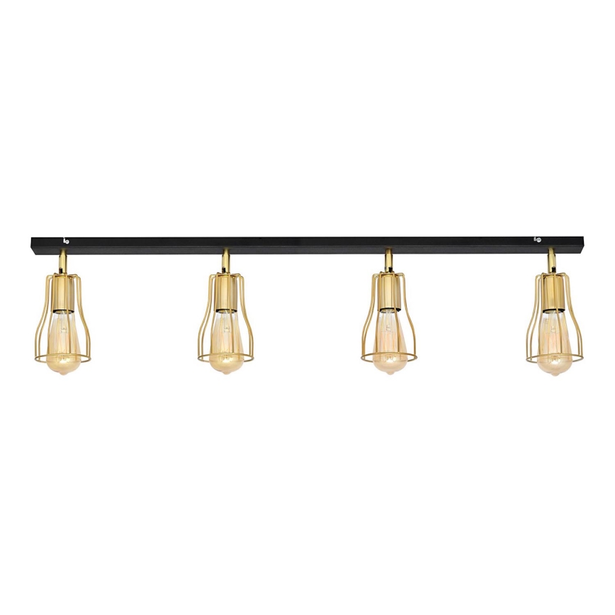 Faretto TUBE 4xE27/15W/230V oro/nero