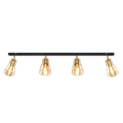 Faretto TUBE 4xE27/15W/230V oro/nero