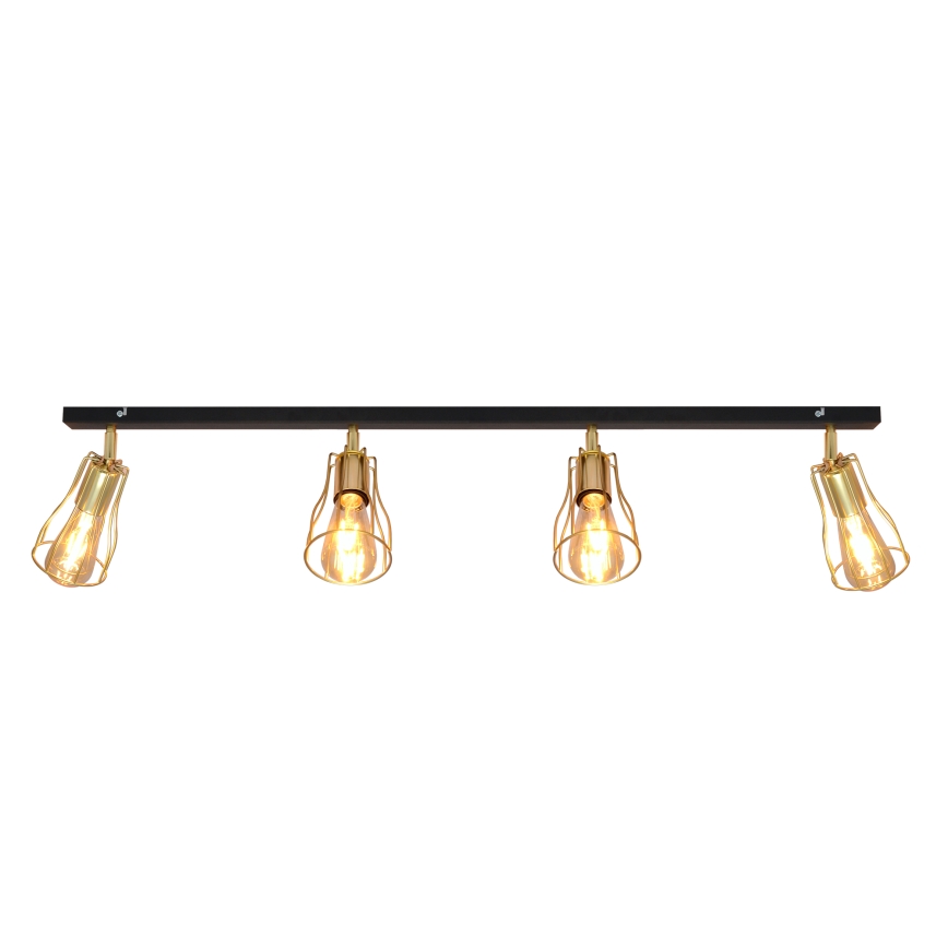 Faretto TUBE 4xE27/15W/230V oro/nero