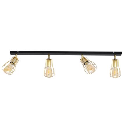 Faretto TUBE 4xE27/15W/230V oro/nero