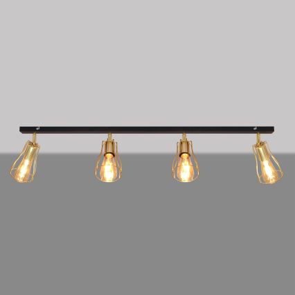 Faretto TUBE 4xE27/15W/230V oro/nero