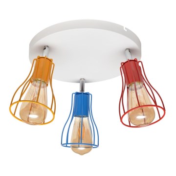 Faretto TUBE II 3xE27/15W/230V arancione/blu/rosso