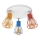 Faretto TUBE II 3xE27/15W/230V arancione/blu/rosso