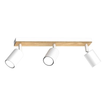 Faretto TULON 3xGU10/8W/230V bianco/quercia