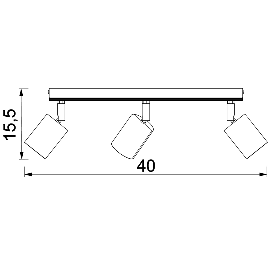 Faretto TULON 3xGU10/8W/230V bianco/quercia