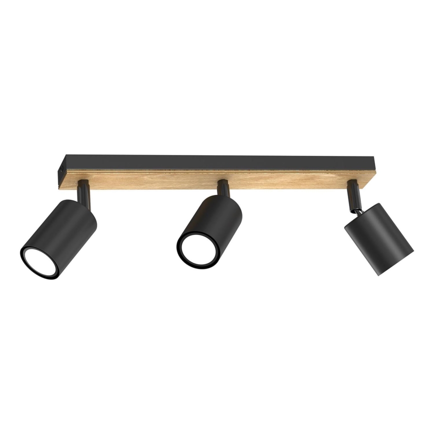 Faretto TULON 3xGU10/8W/230V nero/quercia