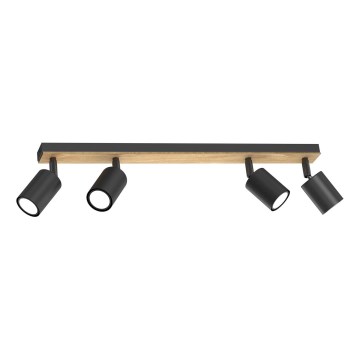 Faretto TULON 4xGU10/8W/230V nero/quercia