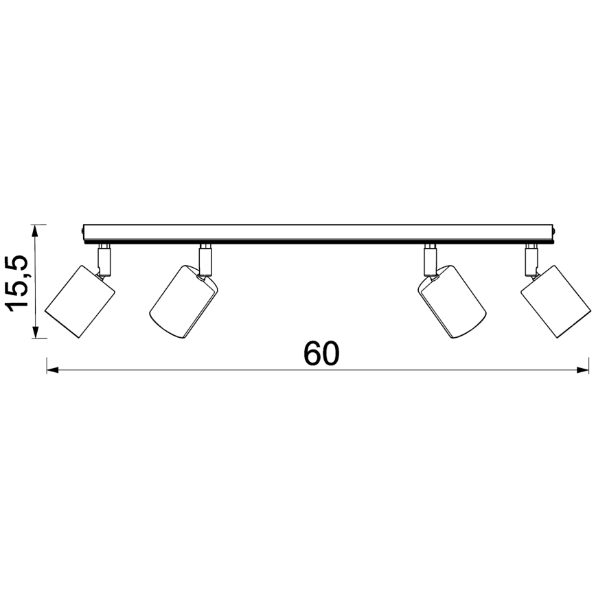 Faretto TULON 4xGU10/8W/230V nero/quercia