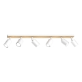 Faretto TULON 6xGU10/8W/230V bianco/quercia