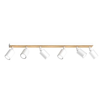 Faretto TULON 6xGU10/8W/230V bianco/quercia