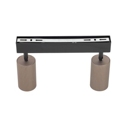 Faretto TUNE 2xGU10/10W/230V nero/marrone