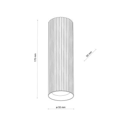 Faretto TUNE M 1xGU10/10W/230V 17 cm nero