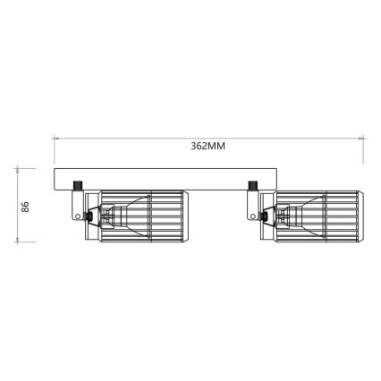 Faretto VERTICAL 2xGU10/8W/230V bianco