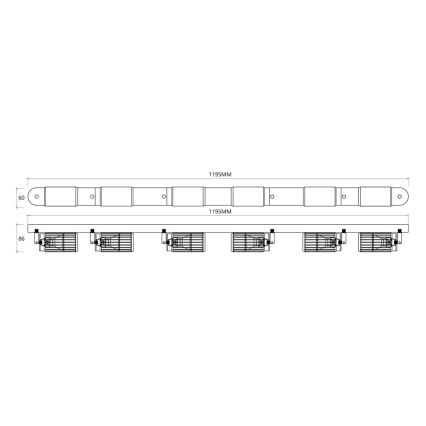 Faretto VERTICAL 6xGU10/8W/230V bianco