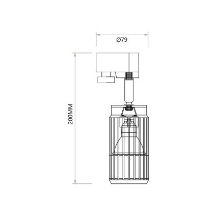 Faretto VERTICAL per sistema a binario 1xGU10/8W/230V bianco