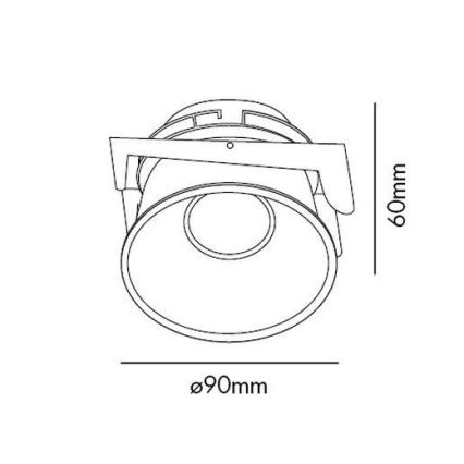 FARO 02200503 - Lampada da incasso da bagno FRESH 1xGU10/50W/230V IP44