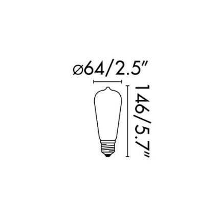 FARO 17428 - Lampadina LED FILAMENT E27/4W/230V 2200K