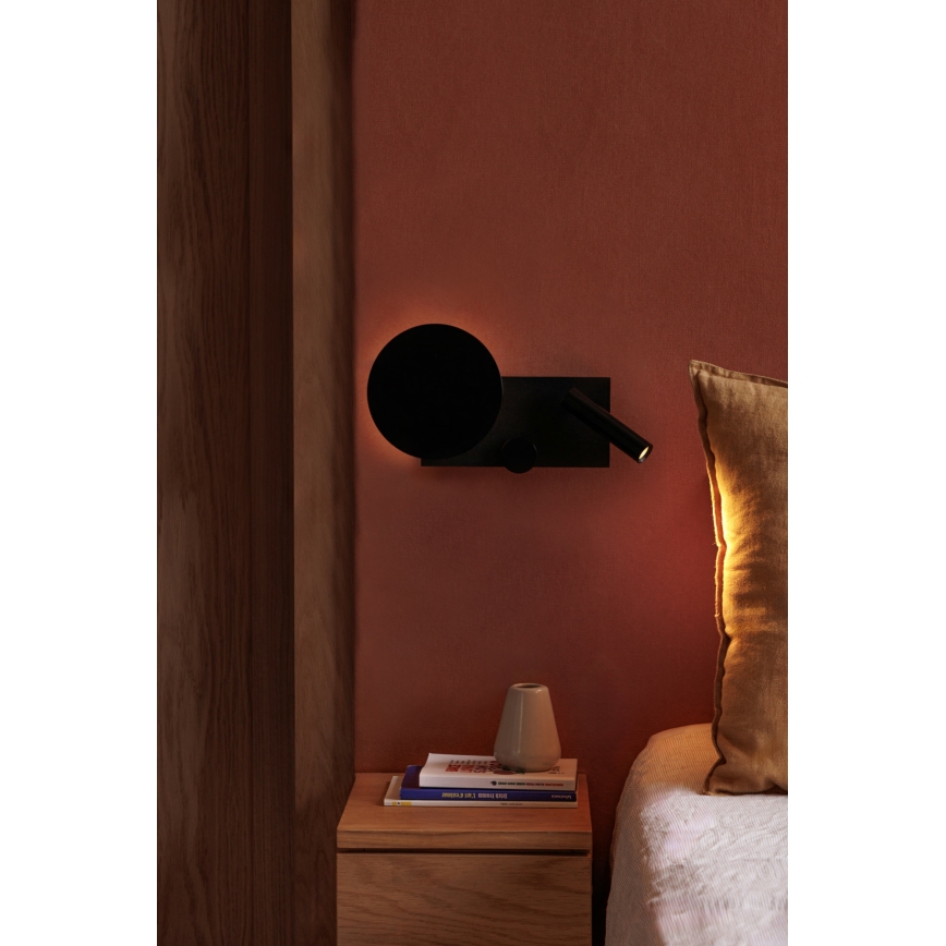 FARO 20058 - Lampada da parete dimmerabile a LED KLEE LED/10W/230V + LED/3W destra