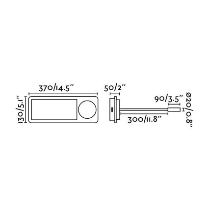 FARO 20062 - Applique a LED MOOD 2xLED/3W + LED/1,5W/230V