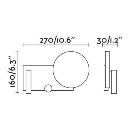 FARO 20065 - LED Applique dimmerabile KLEE LED/10W/230V + LED/3W