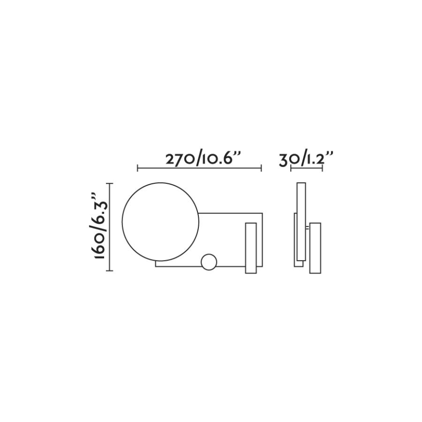 FARO 20066 - LED Lampada da parete dimmerabile KLEE LED/10W/230V + LED/3W sinistra