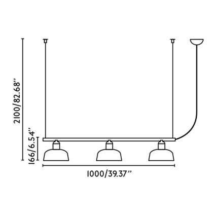 FARO 20338-119 - Lampadario a sospensione con filo TATAWIN 3xE27/15W/230V nero