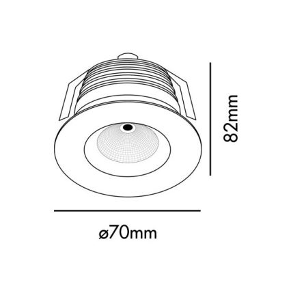 Faro 2100301 - Lampada da incasso a LED da bagno LED/7W/230V IP65