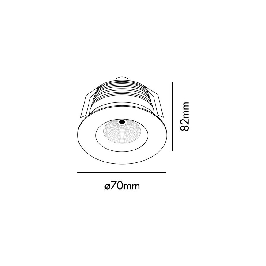 Faro 2100301 - Lampada da incasso a LED da bagno LED/7W/230V IP65