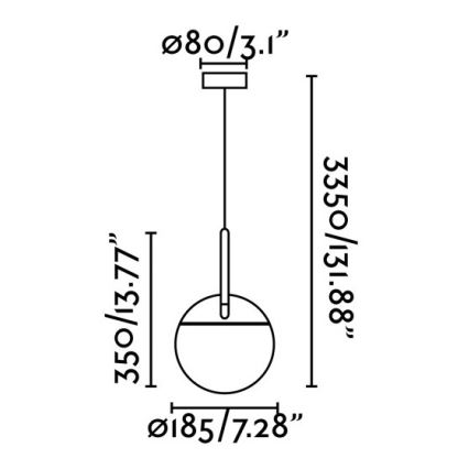 FARO 28210 - Lampadario su filo MINE 1xE27/40W/230V