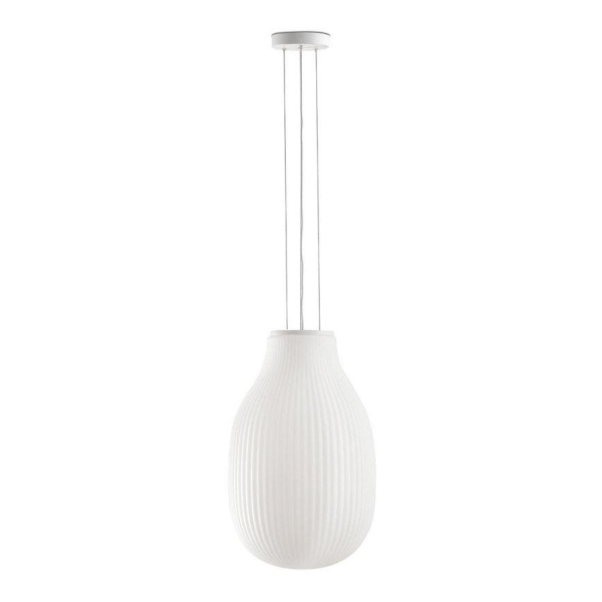 FARO 28300 - Lampadario a sospensione con filo ISABELLE 1xE27/15W/230V diametro 31 cm bianco