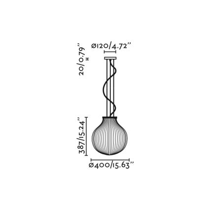 FARO 28301 - Lampadario a sospensione con filo ISABELLE 1xE27/15W/230V diametro 40 cm bianco