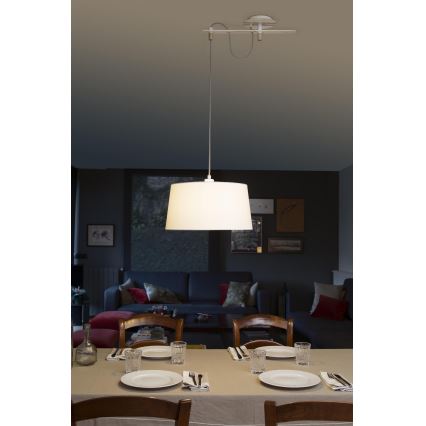 FARO 28394 - Lampadario a sospensione con filo FUSTA 1xE27/20W/230V bianco