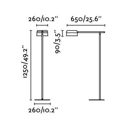 FARO 29569 - Lampada da terra LED dimmerabile LOOP LED/6W/230V