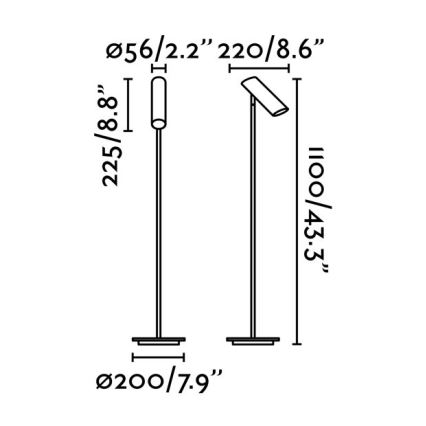 FARO 29883 - Lampada da terra LINK 1xGU10/11W/230V bianca