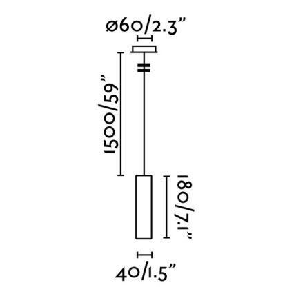 FARO 29895 - Lampadario su filo LED ORA LED/4W/230V nero