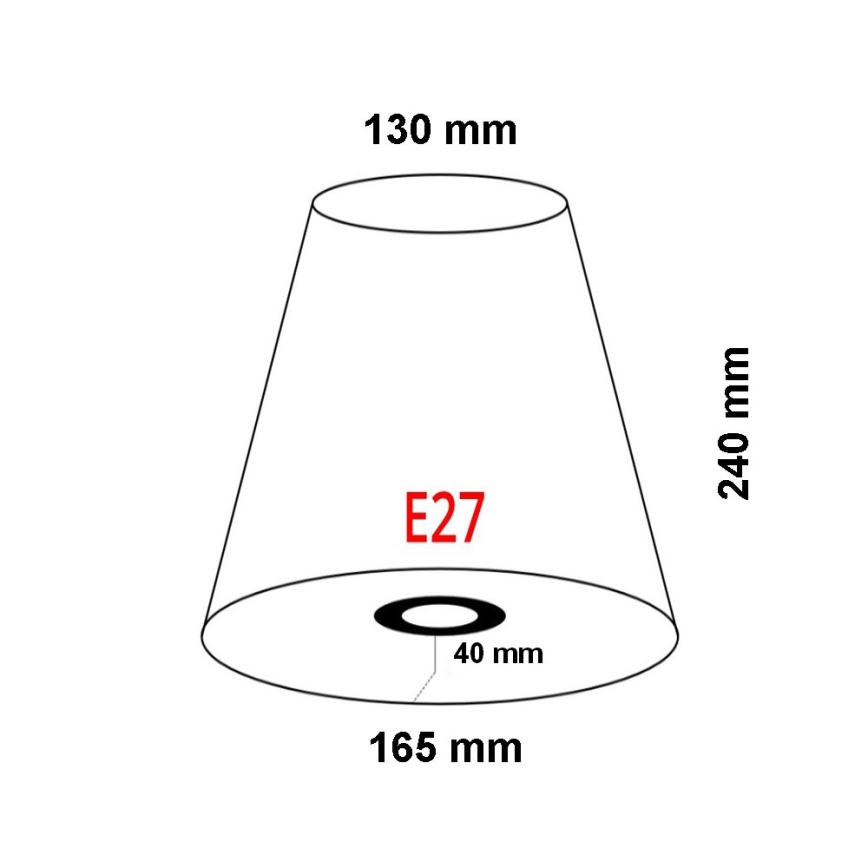 FARO 2P0311 - Paralume per applique REM E27 diametro 165 mm beige