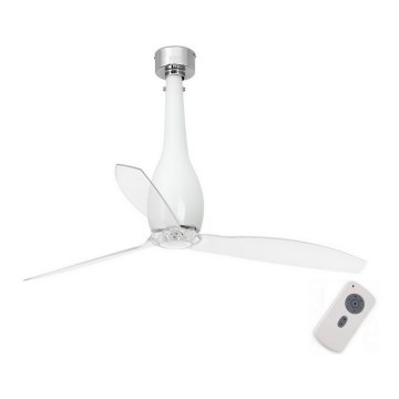 FARO 32000 - Ventilatore da soffitto ETERFAN bianco/trasparente diam. 128 cm + telecomando