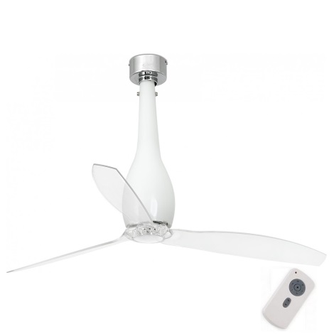 FARO 32001 - Ventilatore da soffitto ETERFAN bianco/limpido + telecomando