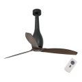 FARO 32004 - Ventilatore da soffitto ETERFAN nero/marrone diam. 128 cm con telecomando