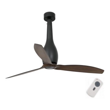 FARO 32004 - Ventilatore da soffitto ETERFAN nero/marrone diam. 128 cm con telecomando